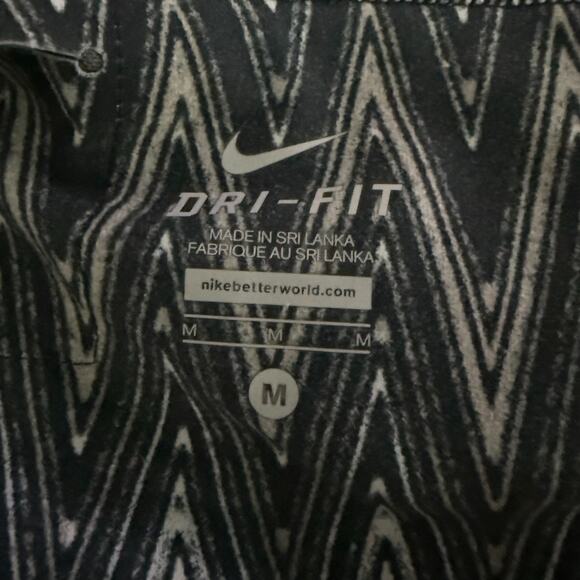 Nike Dri-FIT ZigzagBlack Gray Compression Leggings Pants Chevron Women’s M - Picture 8 of 10